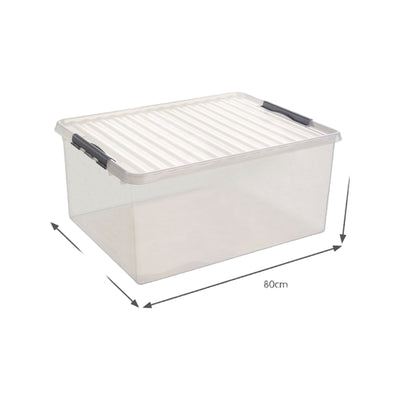 Sunware Q-line opbergbox 120L transparant metaal