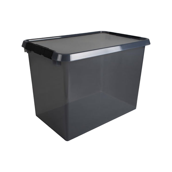 Sunware Comfort line opbergbox 72L transparant grijs - zwart