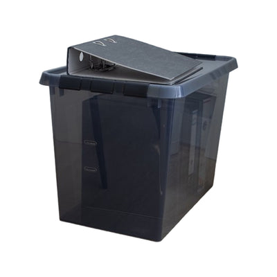 Sunware Comfort line opbergbox 72L transparant grijs - zwart