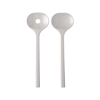 saladebestek bloom 2-delig - pebble white