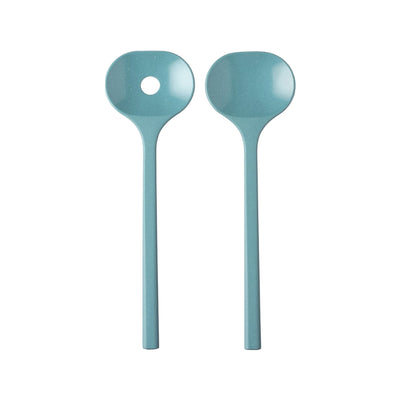 saladebestek bloom 2-delig - pebble green