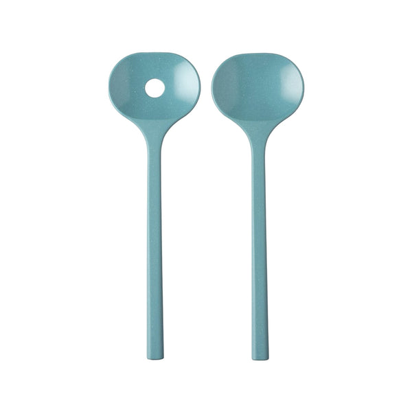 saladebestek bloom 2-delig - pebble green