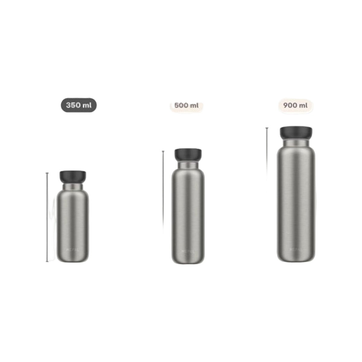 Mepal isoleerfles ellipse 350 ml - natural brushed