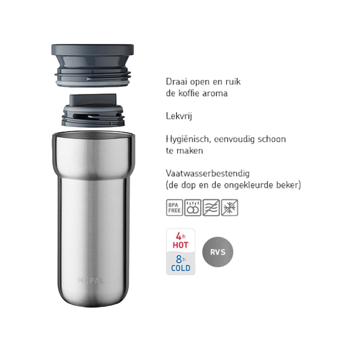 Mepal isoleerbeker ellipse 375 ml - nordic green