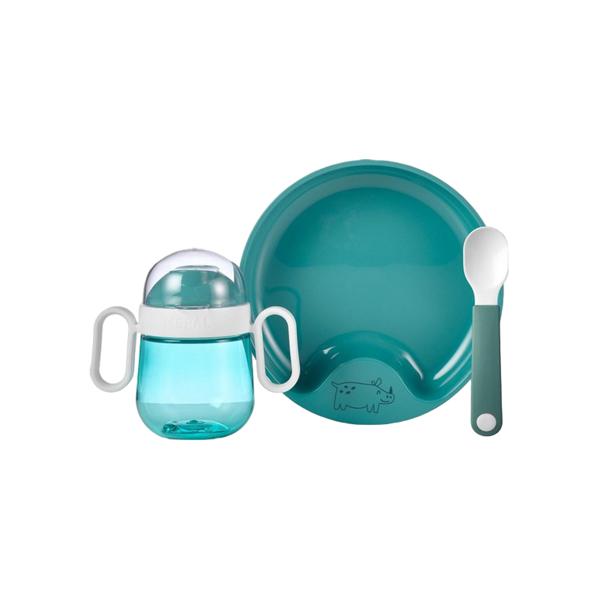 set babyservies mio 3-delig - deep turquoise
