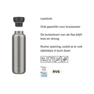 Mepal isoleerfles ellipse 500 ml - rose gold