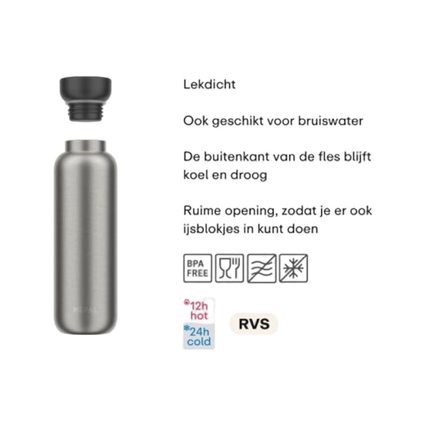 Mepal isoleerfles ellipse 500 ml - rose gold