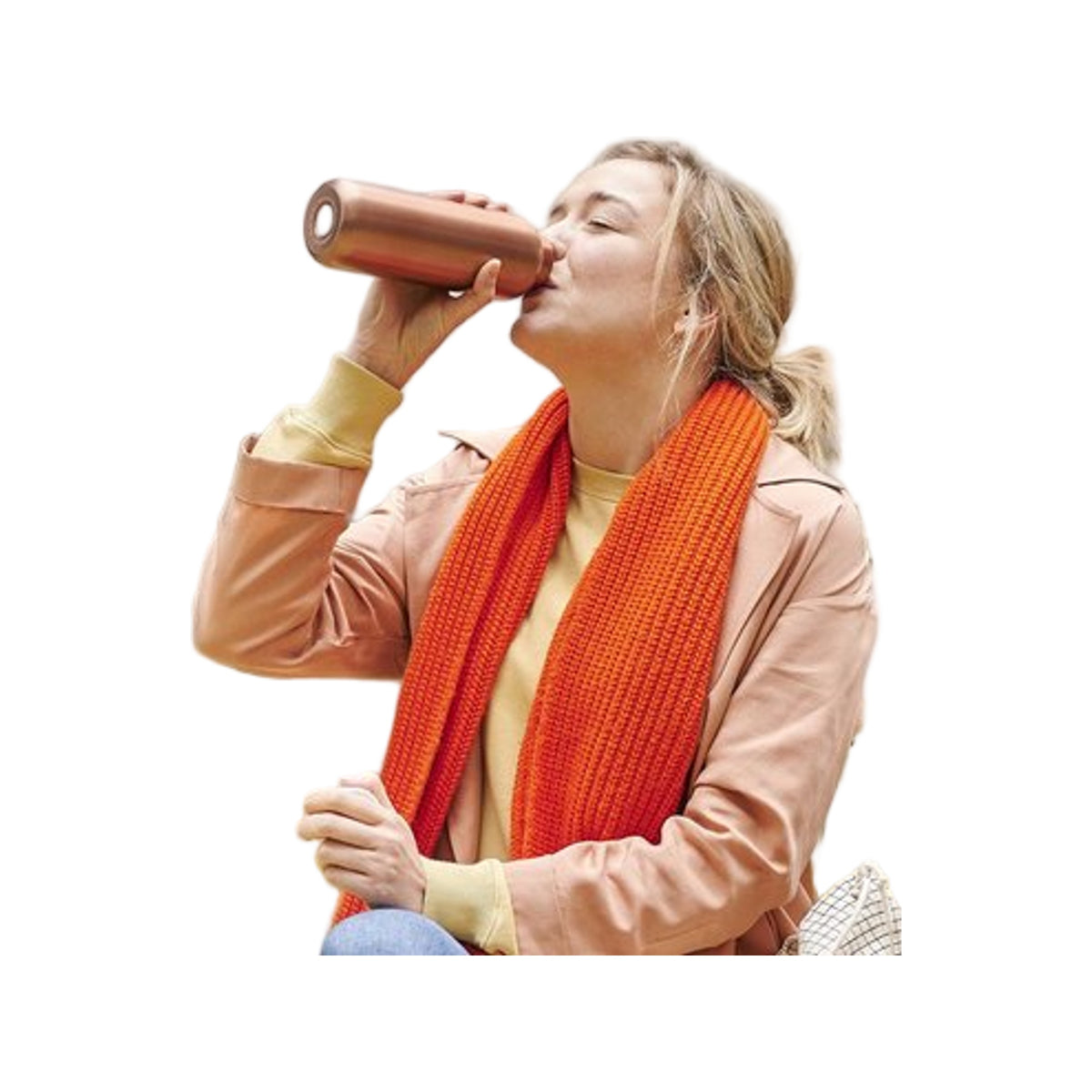 Mepal isoleerfles ellipse 500 ml - rose gold