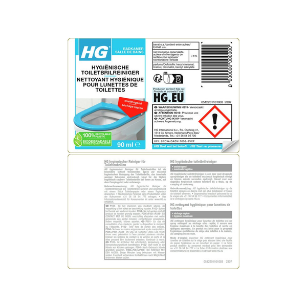 HG Toiletbril snelreiniger 100ml
