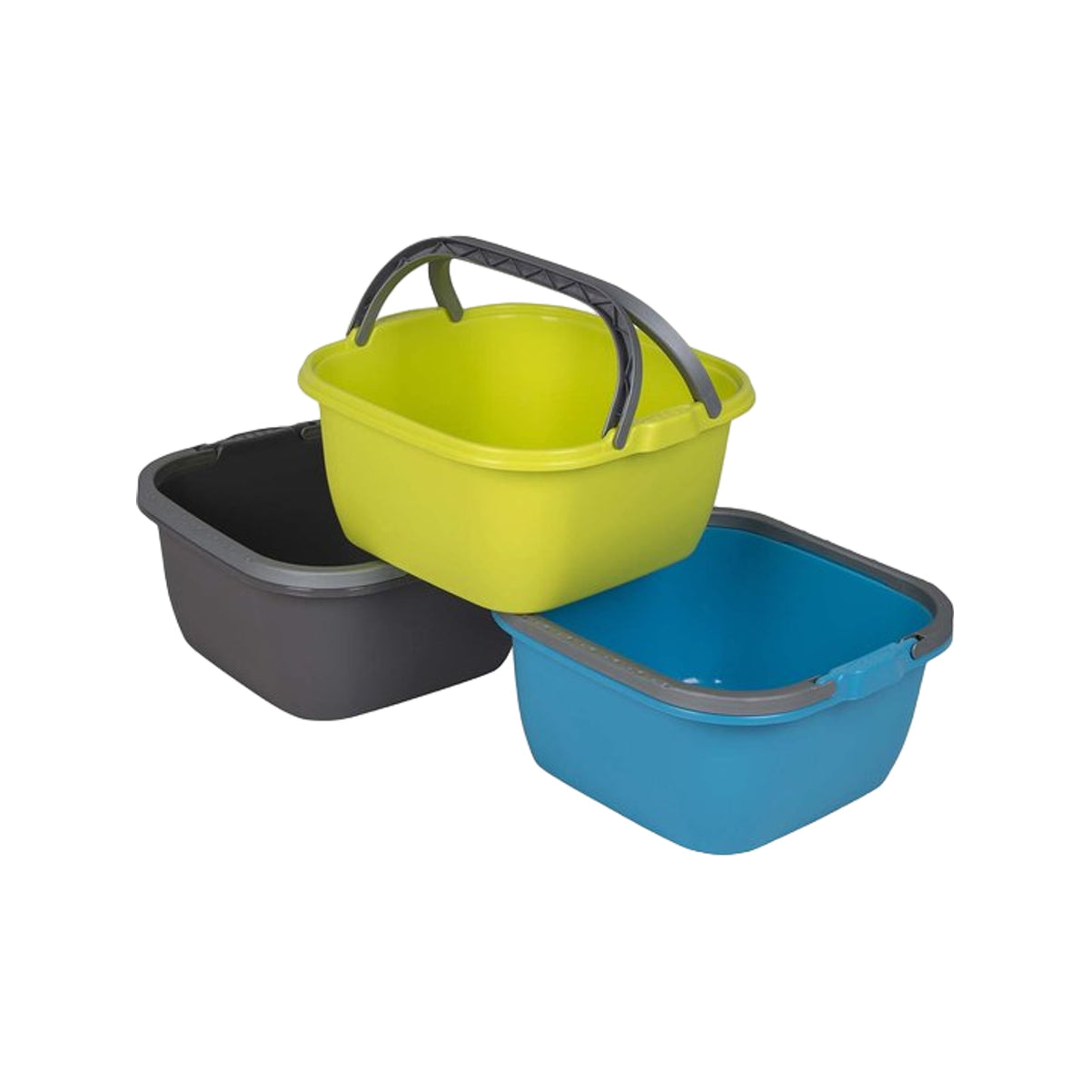 Bo-Camp Wasbak Camping vierkant 13l grij