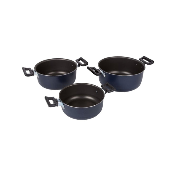 Bo-Camp Pannenset Rondo carbonstaal 3dlg