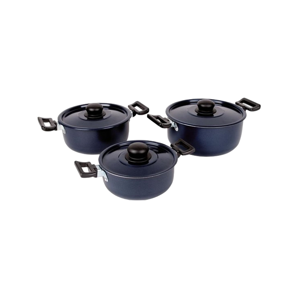 Bo-Camp Pannenset Rondo carbonstaal 3dlg