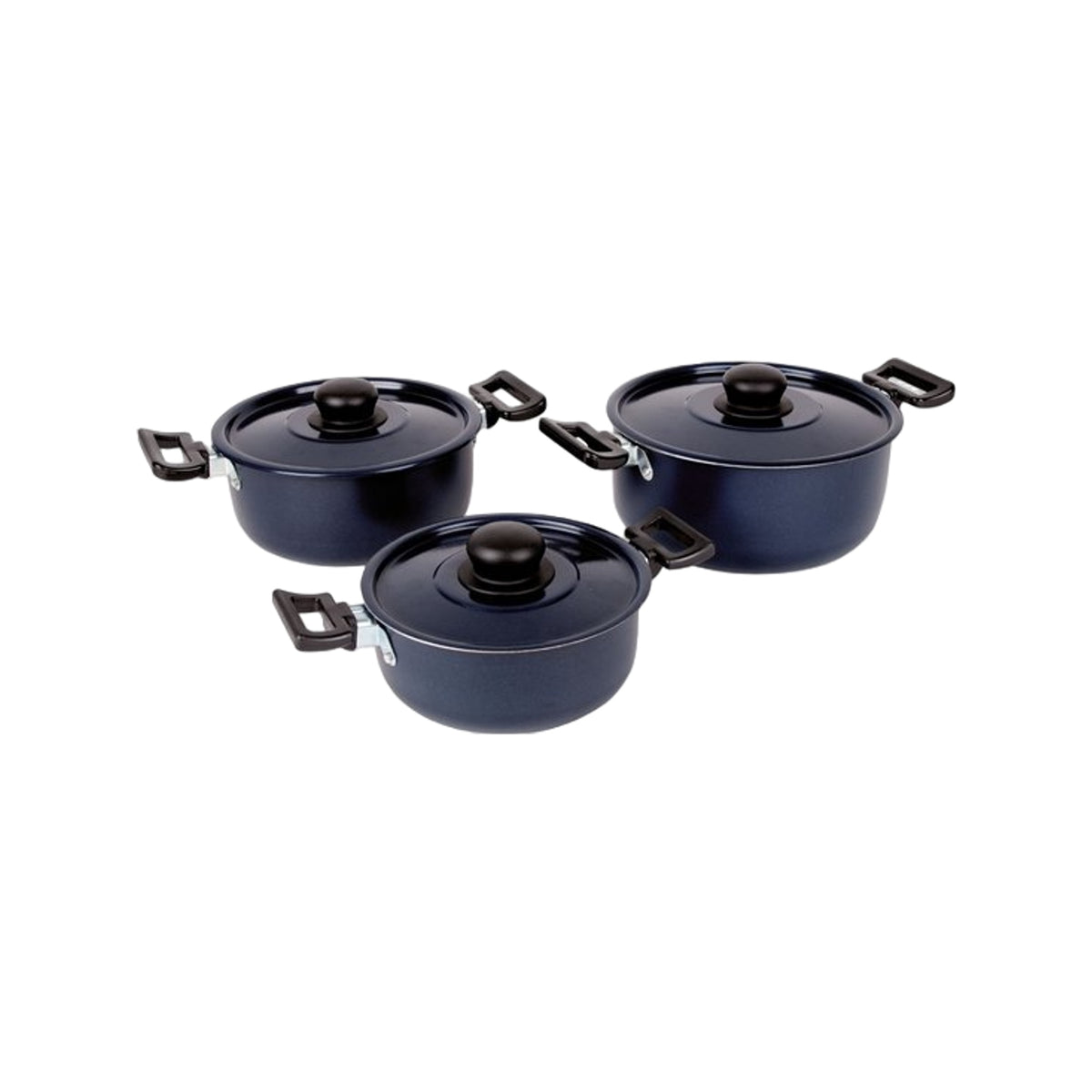 Bo-Camp Pannenset Rondo carbonstaal 3dlg