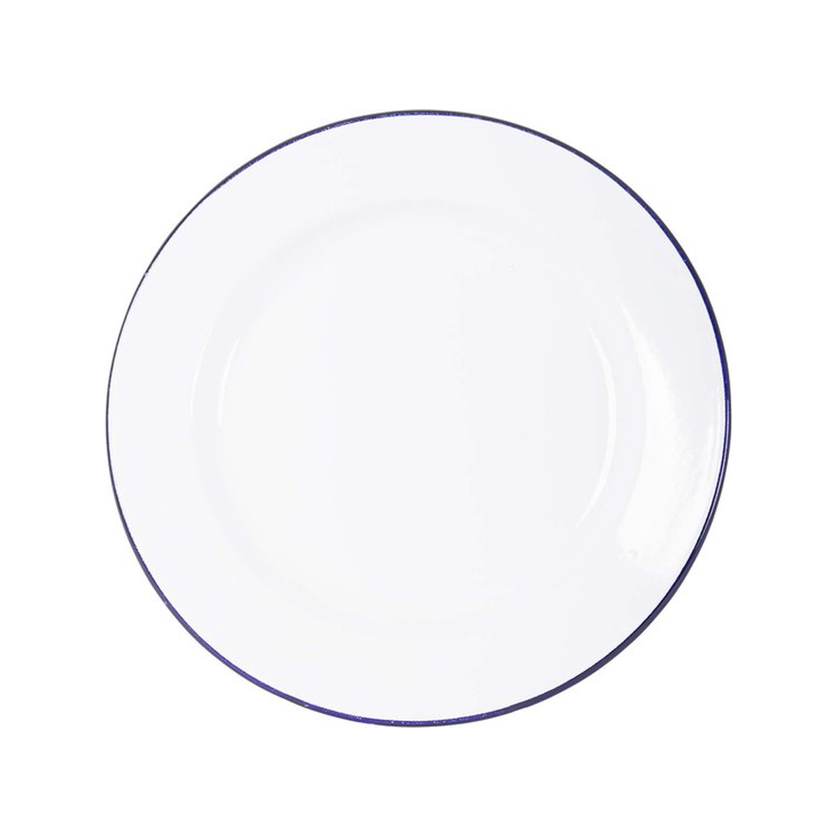 Bo-Camp Dinerbord emaille wit/blauw