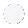 Bo-Camp Dinerbord emaille wit/blauw
