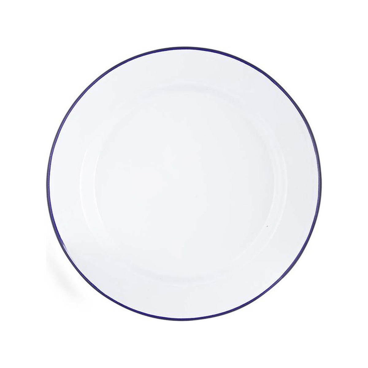 Bo-Camp Dinerbord emaille wit/blauw