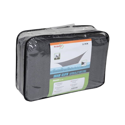 Bo-Camp Schaduwdoek ruit grijs 3,6x3,6m