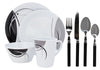 Napoli servies 8 delig — black/ charcoal