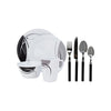 Napoli servies 8 delig — black/ charcoal