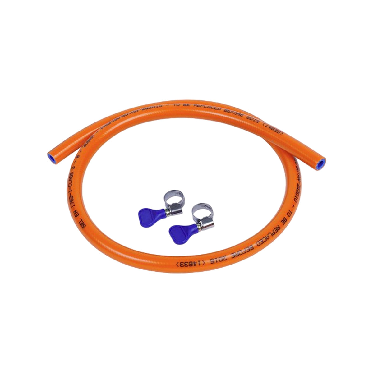 Gimeg HD gasslang pvc met 2 slangklemmen 1,5 m