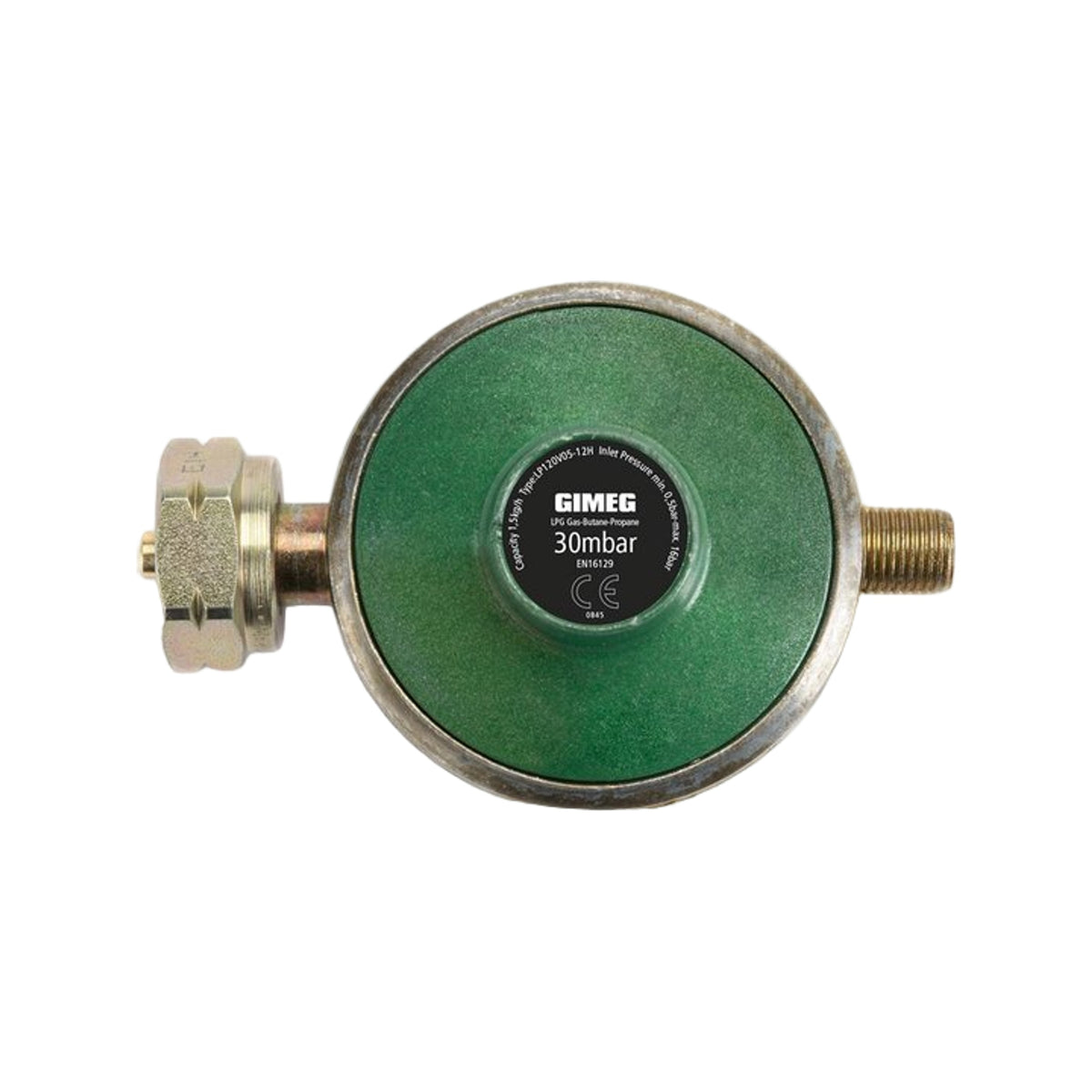 Gimeg gasdrukregelaar Universeel 30 mbar Kombi X 1/4 inch links