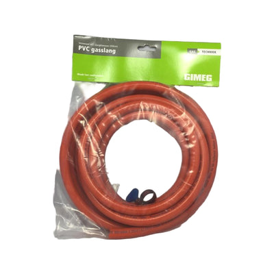 Gimeg HD gasslang pvc met 2 slangklemmen 5 m