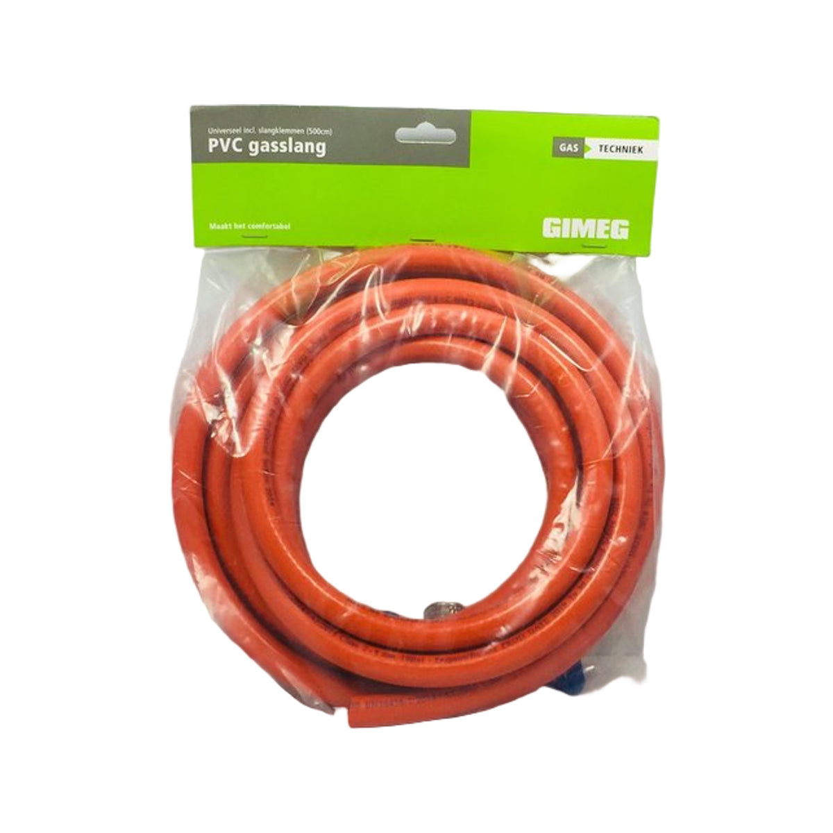 Gimeg HD gasslang pvc met 2 slangklemmen 5 m