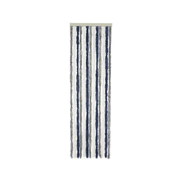 Travellife Chenille grijs/wit/blauw 56x185cm