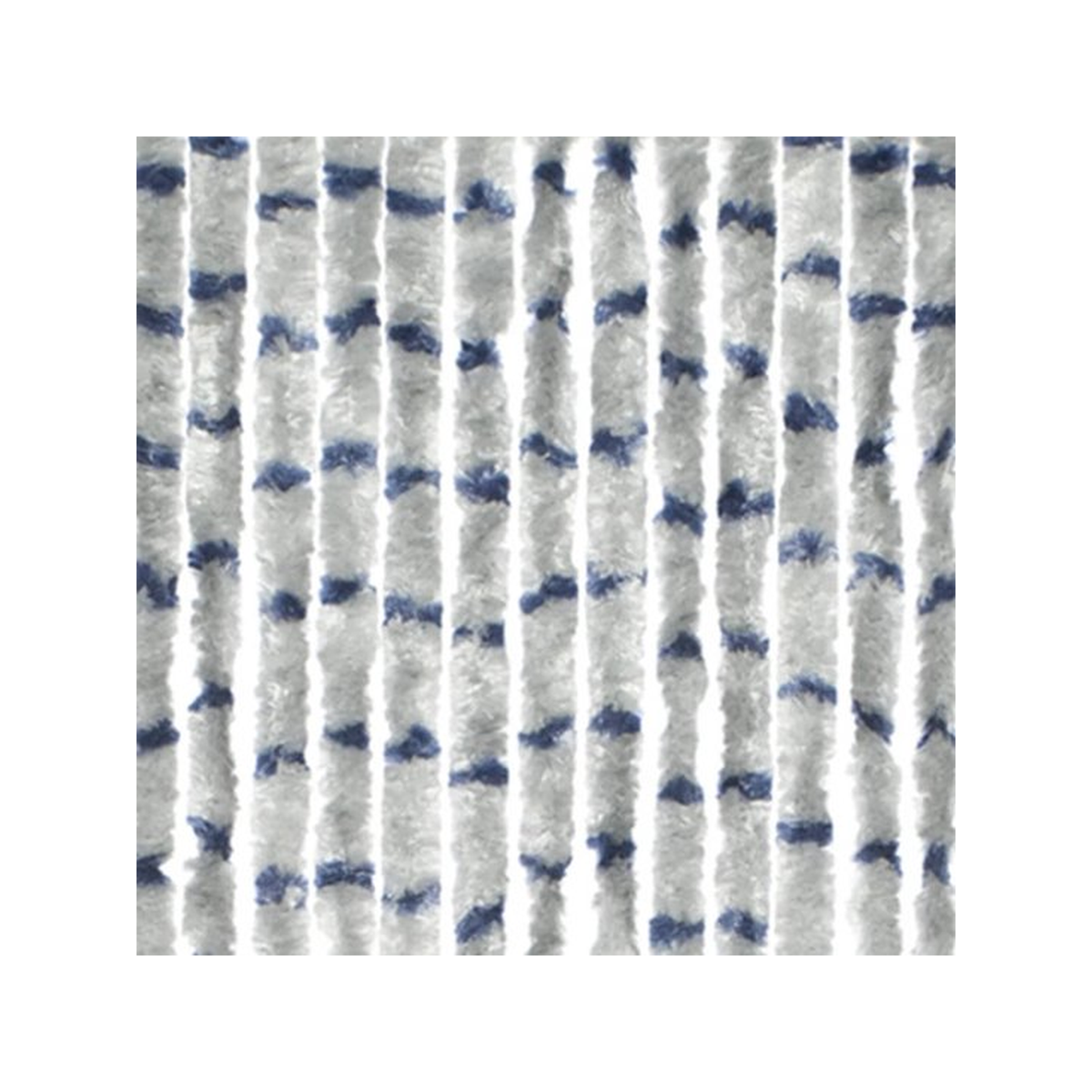 Travellife Chenille Streep grijs/blauw 56x185cm