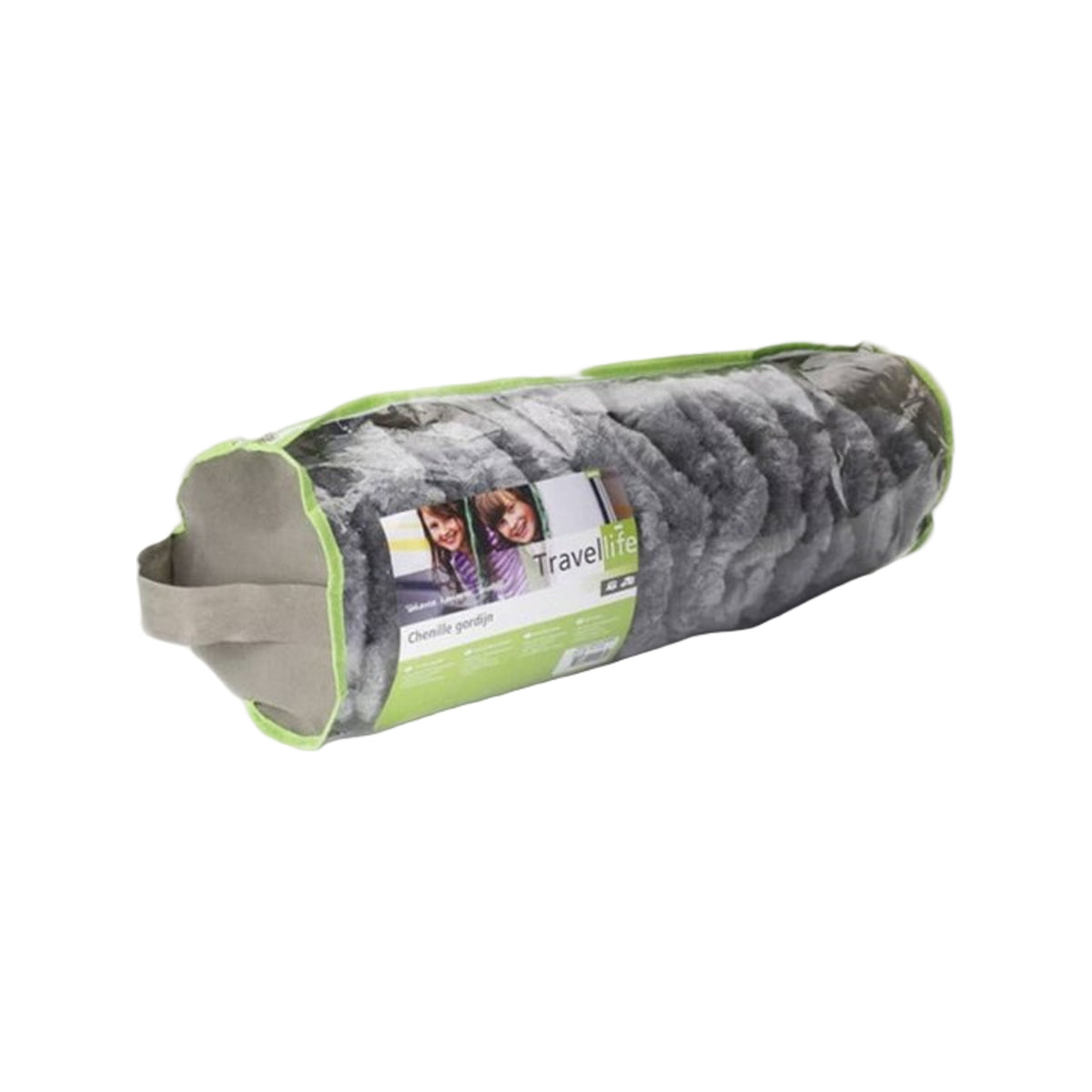 Travellife Chenille Rain grijs/wit 56x185cm