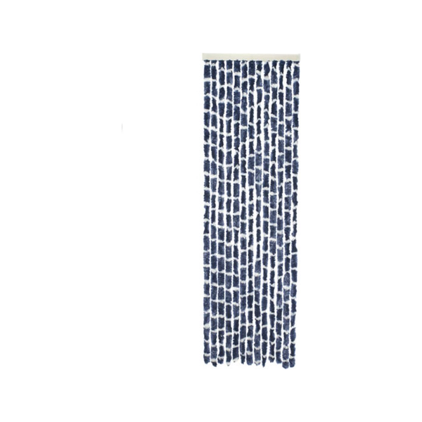 Travellife Chenille Streep blauw/wit 56x185cm