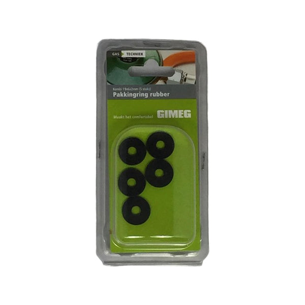 Gimeg pakkingring rubber kombi 19x6x2mm (5 stuks)