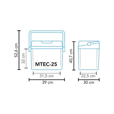 Mestic koelbox thermo elektrisch MTEC-25 AC/DC