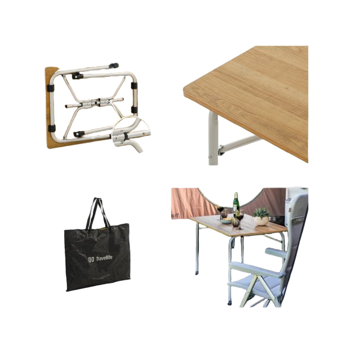 Travellife Sorrento tafel honeycomb brown 100