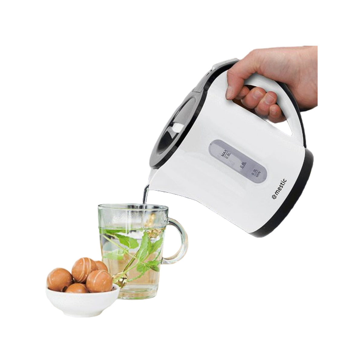 Mestic waterkoker 0,8L MWC-100 zwart-wit