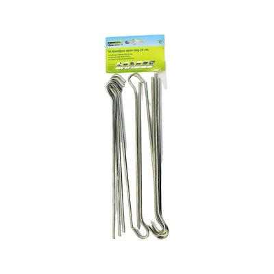 Campking zak 10 grondpen open oog 24 cm