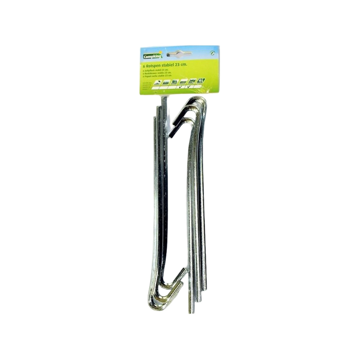 Campking zak 6 rotspen stabiel 23 cm