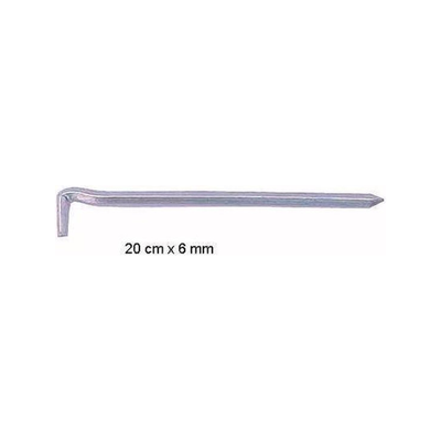 Campking zak 6 grondpen vierkant 20 cm x 5 mm
