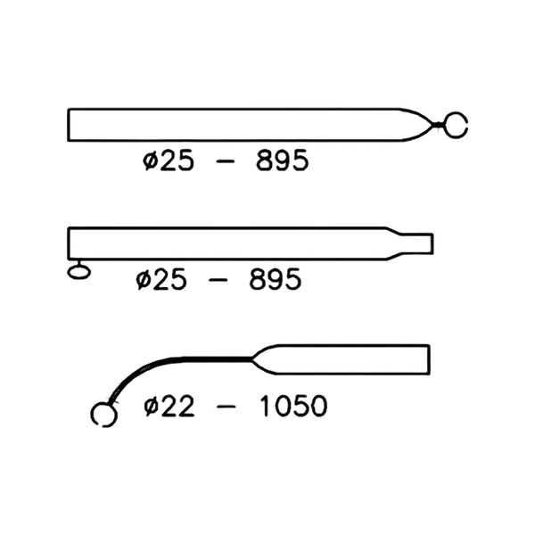 Campking zak voortentspanstok 25/22 mm.210-275 cm:alu