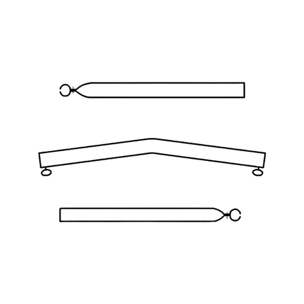 Campking zak daksteun gebogen 22/19 mm.170-250cm