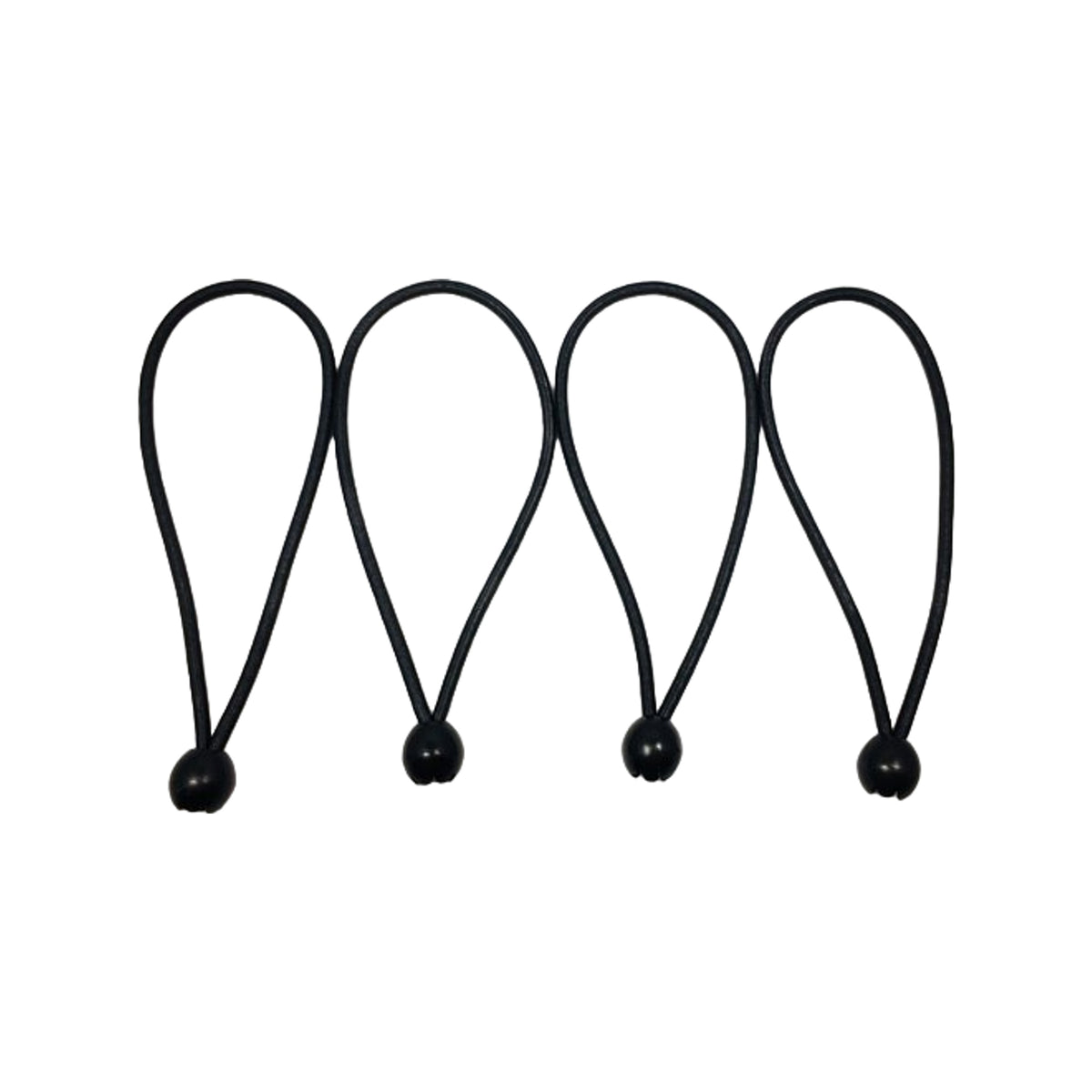 Campking zak 4 trapezekoord spanner+knop zwart 18 cm