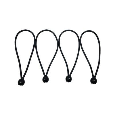 Campking zak 4 trapezekoord spanner+knop zwart 25 cm