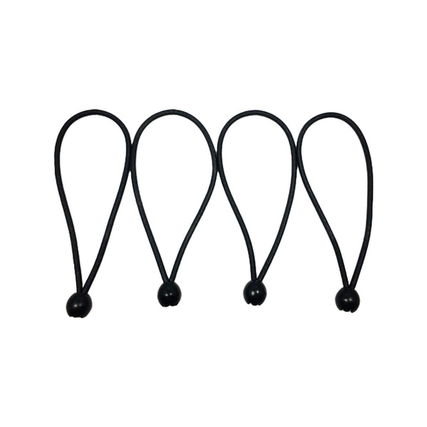 Campking zak 4 trapezekoord spanner+knop zwart 25 cm
