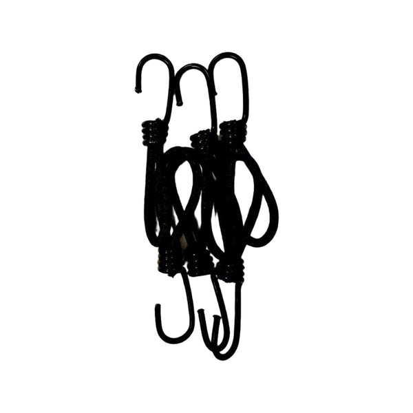 Campking zak 6 tentspanner met haak 13 cm zwart