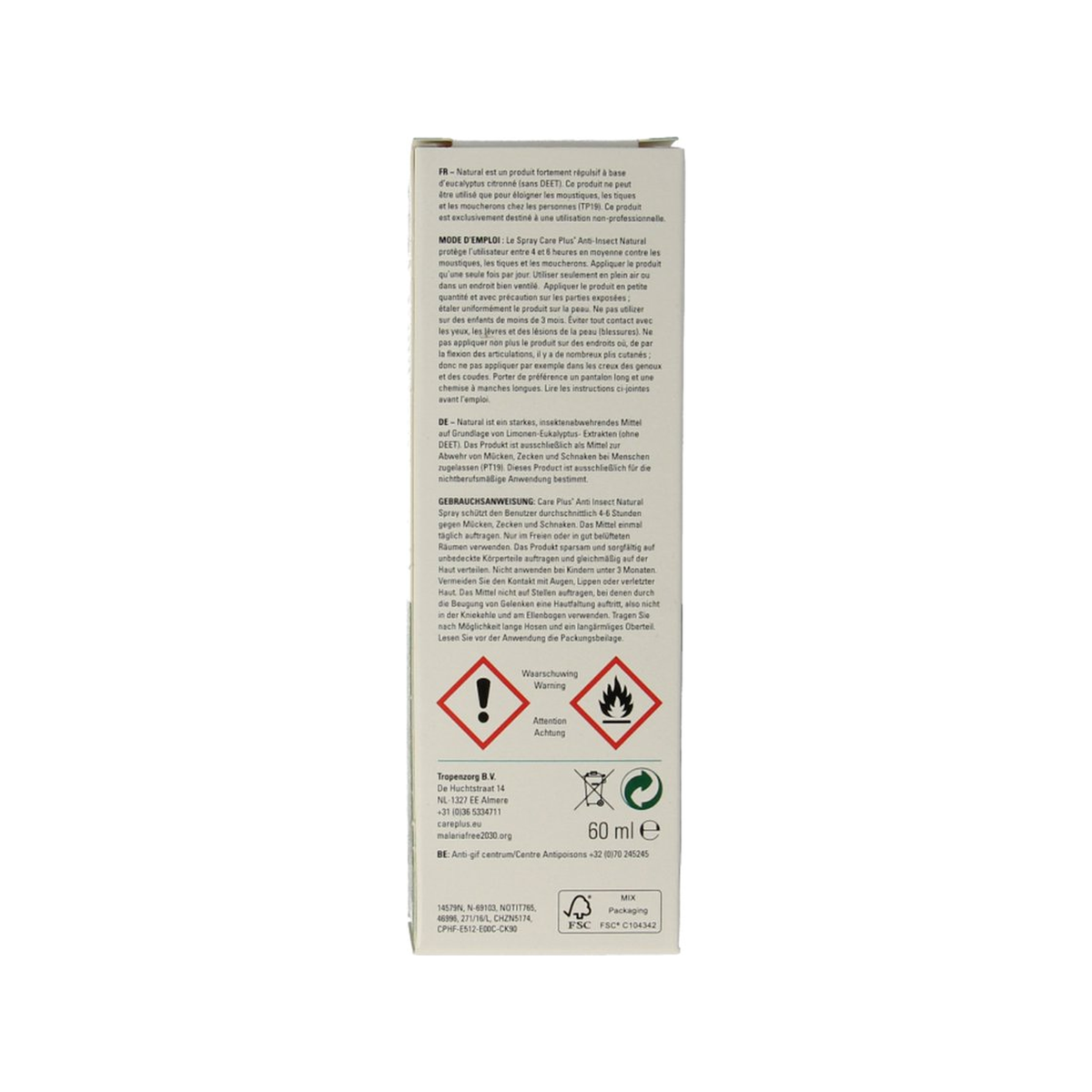 Care Plus Anti-Insect Natural spray Citriodiol, 60ml