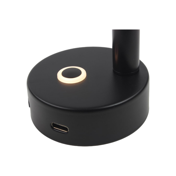 Haba Felino opbouwspot met USB-C touch dim schak. zwart