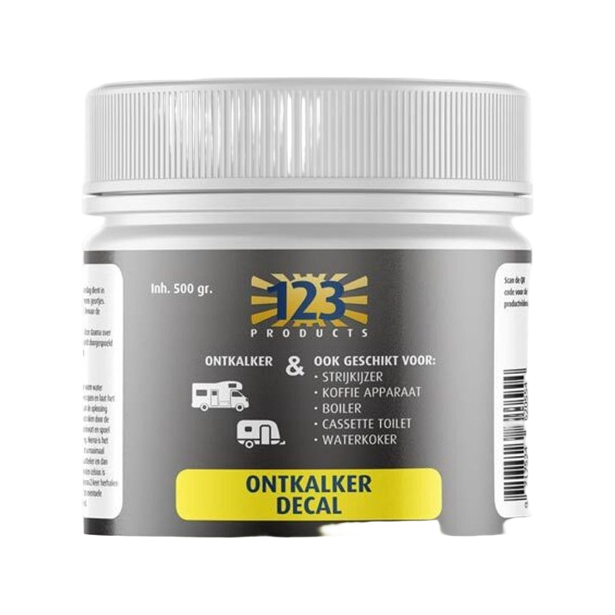 123 Products Decal Ontkalker Pot 500Gr