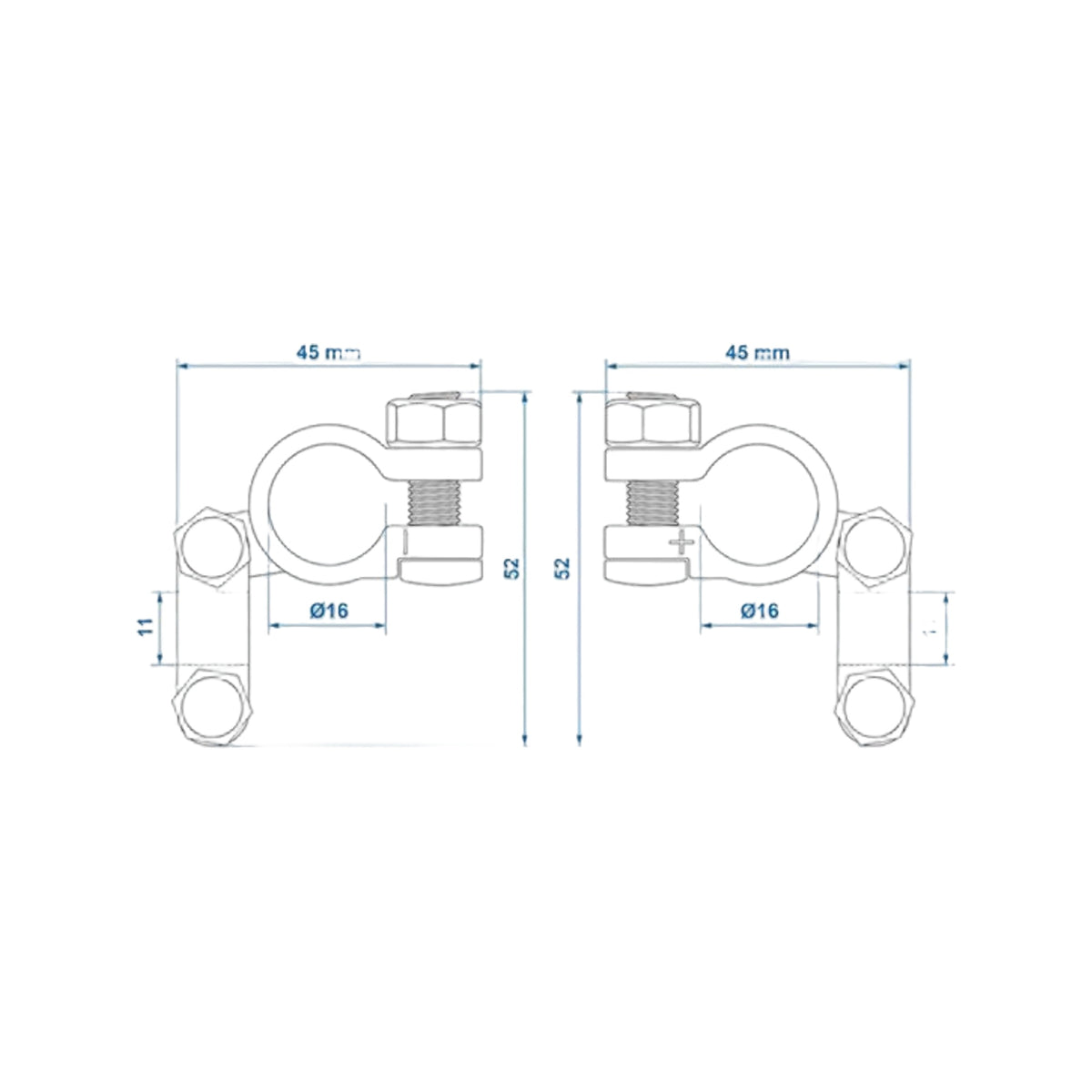Pro Plus Accupoolklemmen Set (+) En (-) In Blister