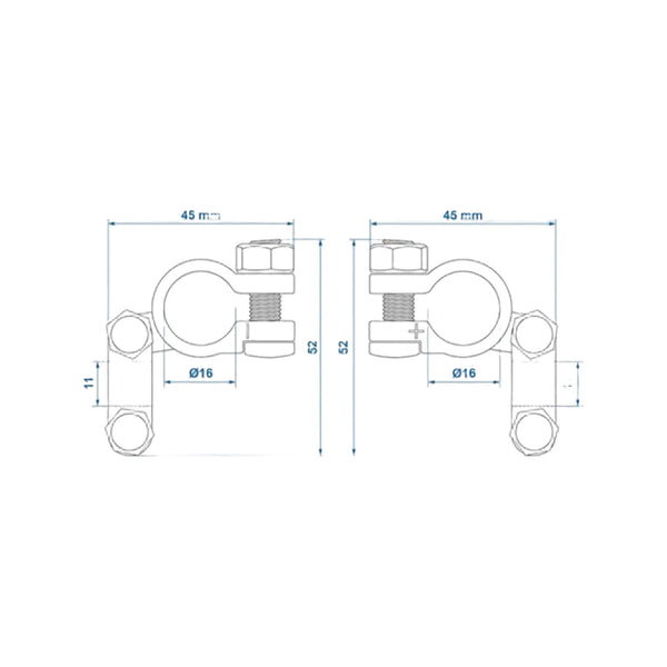 Pro Plus Accupoolklemmen Set (+) En (-) In Blister