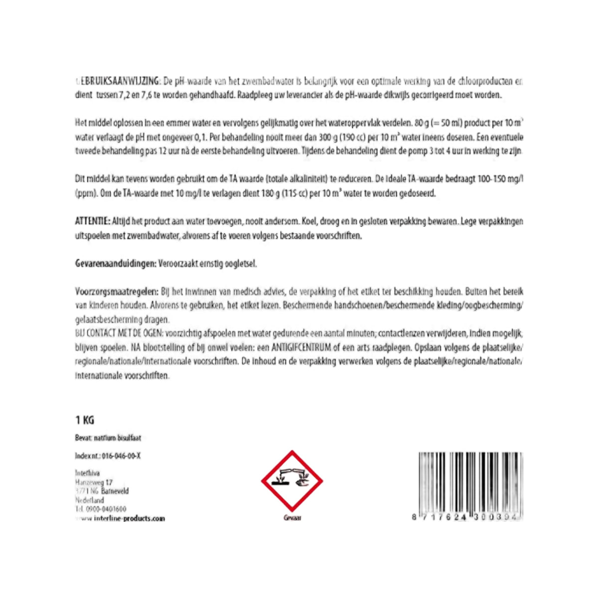 Interline Ph Minus 1 Kg